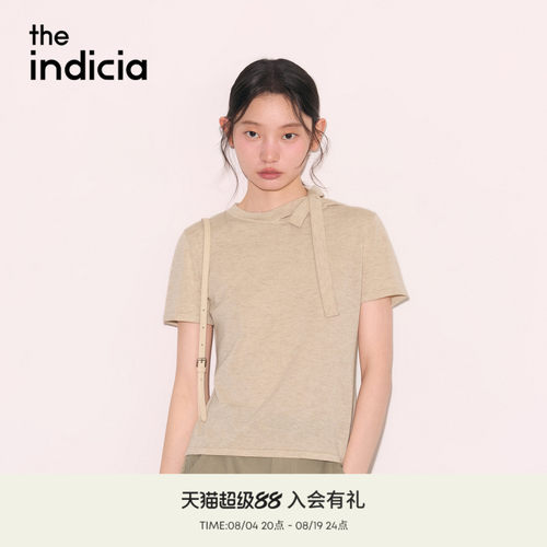 the indicia标记2026秋季新款温柔氛围感麻米色针织衫L2B6ZZ065-1