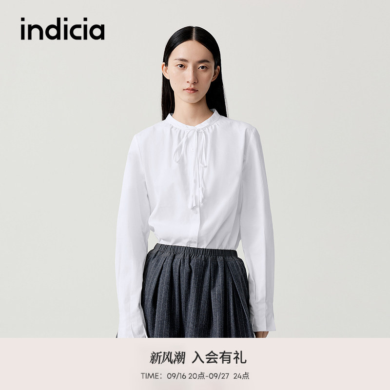 indicia标记商场同款2025冬季新款设计感简约百搭衬衫 F2D5CS515C										