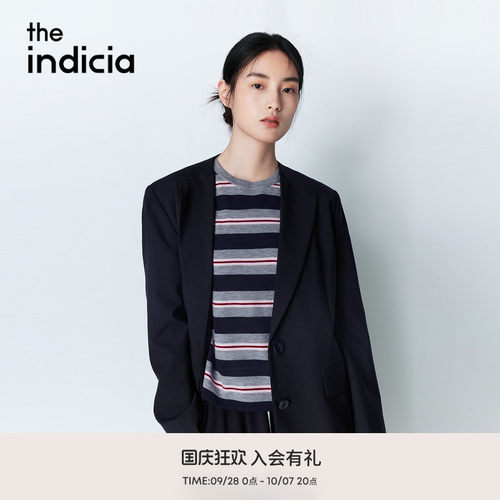 indicia标记可收腰西装外套