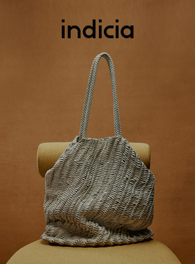 indicia标记包包皮革手工编织托特包设计感单肩斜挎包F2C4BP312