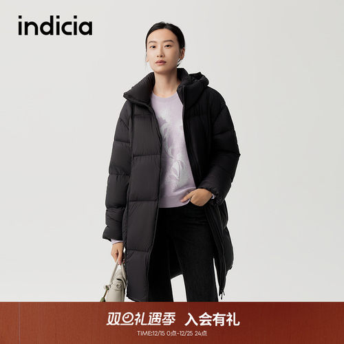 indicia标记长款羽绒服