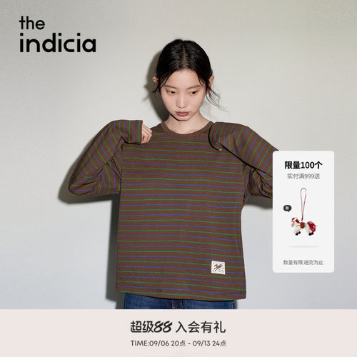 the indicia标记2026秋季新款秋日复古氛围显白短款T恤L2C6TX195Y