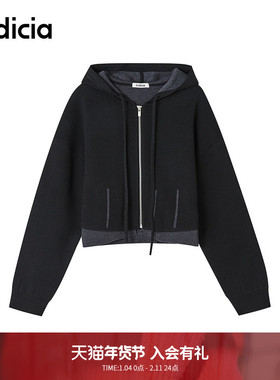 indicia标记商场同款修身显瘦分割设计感小众短款开衫F2D4KS777F