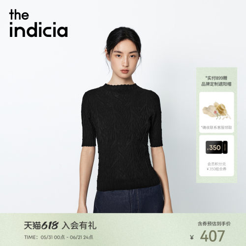 indicia标记纯棉针织衫内搭上衣