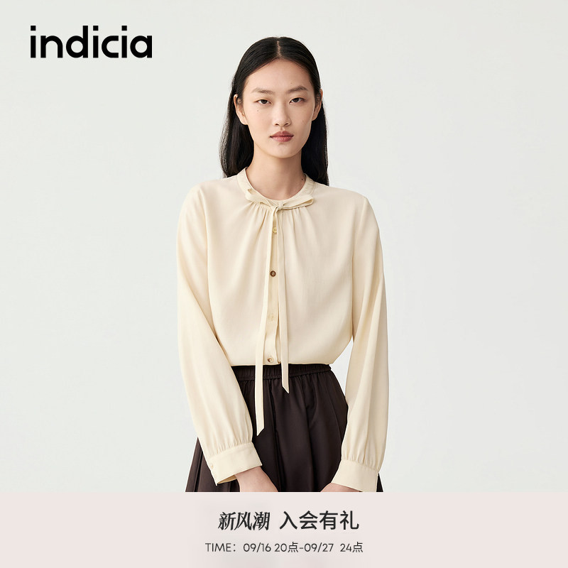 indicia标记商场同款端庄气质风飘带衬衫 F2C5CS392C										