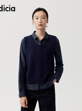 indicia标记商场同款2025冬季新款简约设计感百搭背心 F2D5BX620N