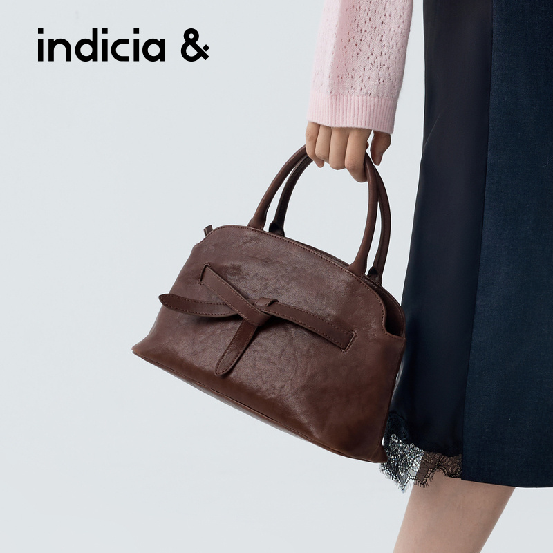 indicia&标记商场同款AF2D5BP147手提斜挎高级牛皮中号通勤贝壳包