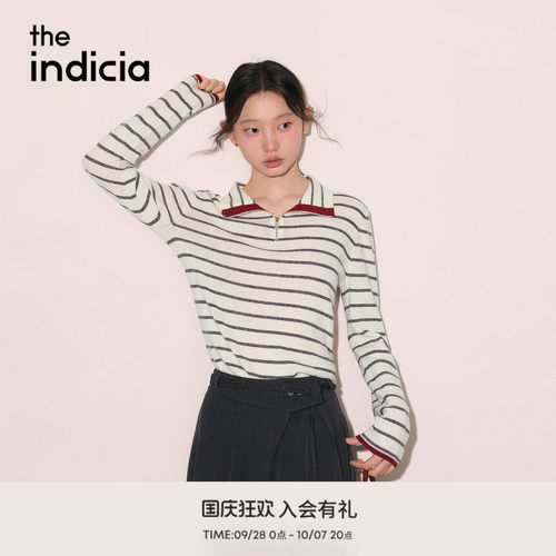 the indicia标记2026冬新款复古休闲翻领拉链设计毛衫 L2D6MS360Z