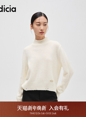indicia标记商场同款冬季新款镂空百搭时髦针织衫毛衫F2D4MS784C