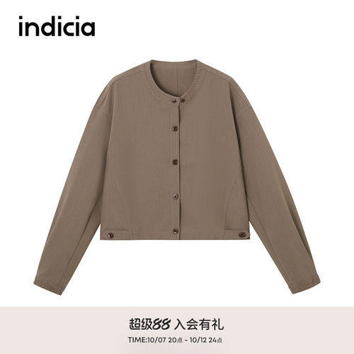 indicia标记商场同款秋新款简约日系百搭短款外套 F2C5WT379N