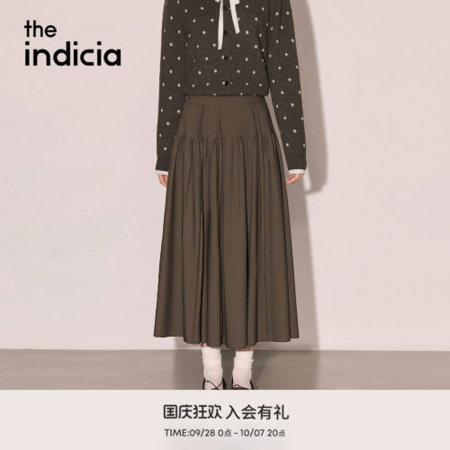 the indicia标记2026冬季新款复古柔和半身裙端庄A字裙L2C6QZ331Y