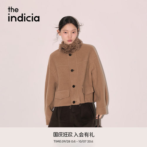 the indicia标记2026冬季新款甜酷风双面毛绒毛领大衣 L2D6DY341Y