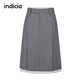 拼接设计感A字半身裙F2A5QZ065F 短款 indicia标记商场同款 25春新款