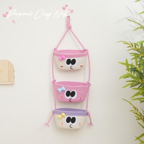 挂篮挂袋宿舍家用挂墙式床头墙壁上门后收纳筐整理盒收纳置物箱