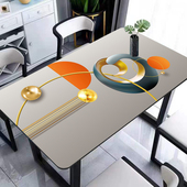 餐桌桌布防水防油皮革桌垫耐高温长方形新款 台布加厚不透明盖布