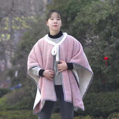 休闲披肩冬季加厚双面绒中国风