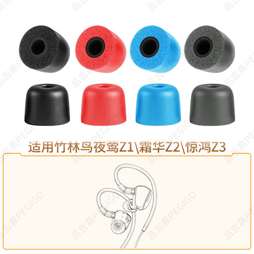 竹林鸟夜莺Z1霜华Z2记忆海绵耳套