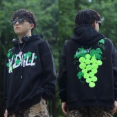 KZDALL原创设计葡萄网球毛巾绣连帽卫衣秋冬美式 街头宽松休闲男女