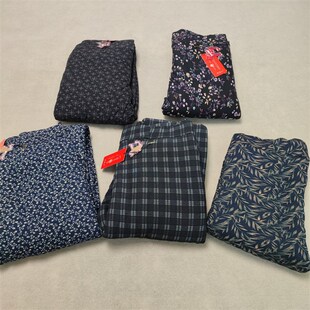 蒙雪人秋冬秋冬加厚奶奶棉裤保暖高腰中老年印花驼毛绒棉宽松外穿