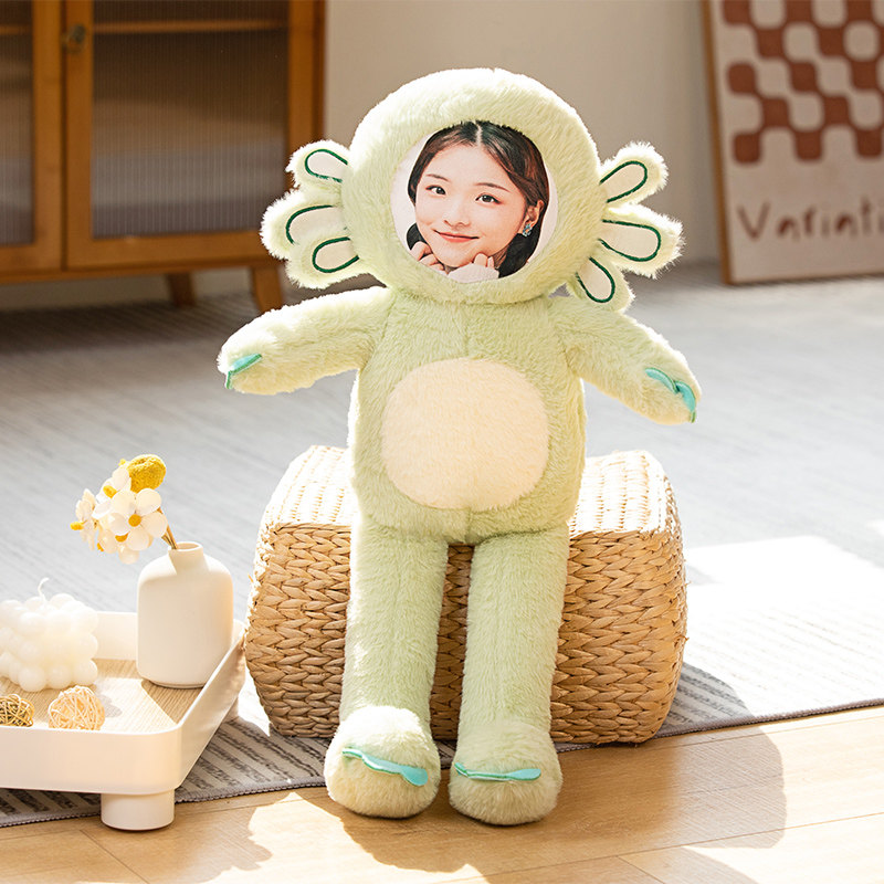 diy情侣定制照k片公仔玩偶恐龙娃娃可爱毛绒玩具生日礼物抱枕睡觉