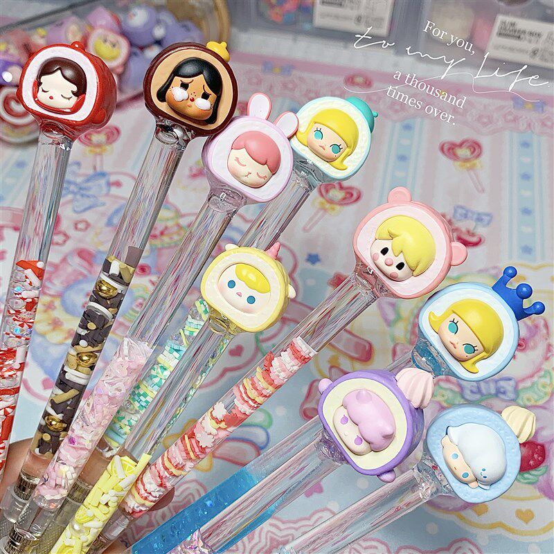 柠萌手作泡泡玛特二代萌粒缤纷蛋糕卷流沙长版手账笔刀学生美工刀