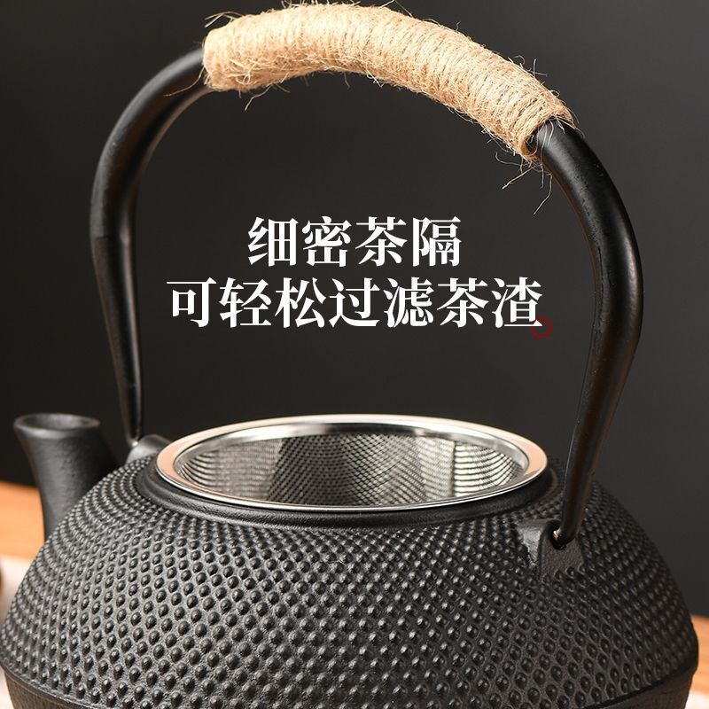铁茶壶铸铁水壶生铁壶复古泡茶围炉F煮茶壶家用中式软装创意摆件
