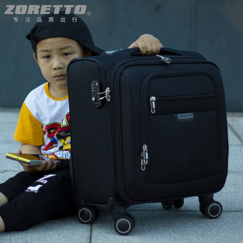 牛津布18寸小型行李箱女万向轮轻便迷你登机拉杆旅行密码箱子男16