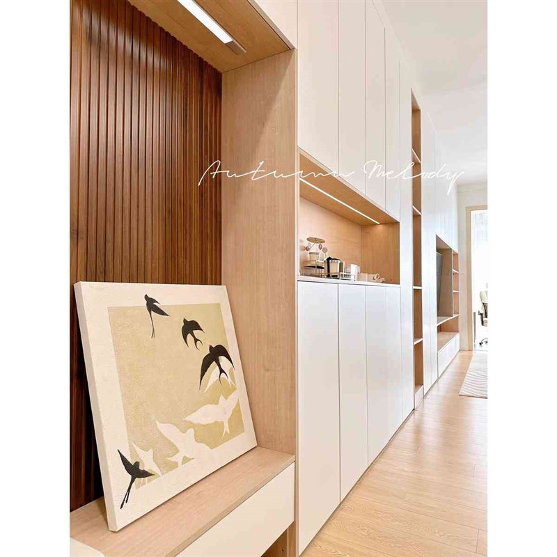 纯手绘抽象肌理画动物油画客厅玄关黑白色燕O子装饰画卧室丙烯挂图片