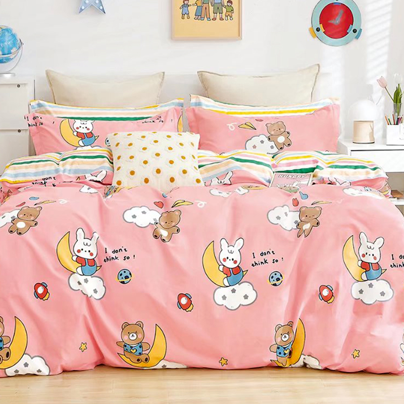 定做 全棉磨毛床单四件套1.2m1.5米 秋冬卡通纯棉儿童床上用品厚