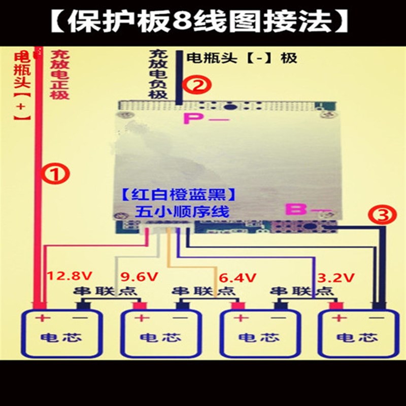 新款超大功率3.2v磷酸铁锂4串12V电池芯汽车启动应急电源保护板