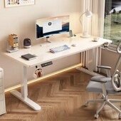 智能电脑桌家用电竞桌子电动升降桌办公工作台可升降学习办公书桌