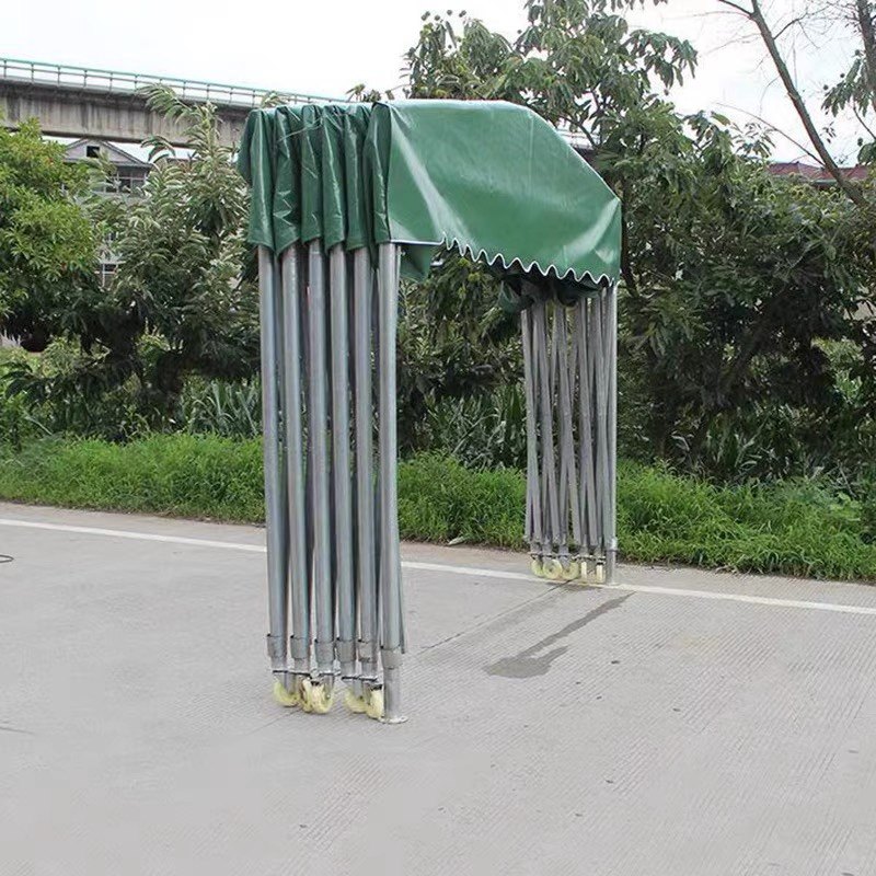 雨棚户外推拉蓬h移动停车棚车棚家用遮阳棚活动车库伸缩挡防雨帐