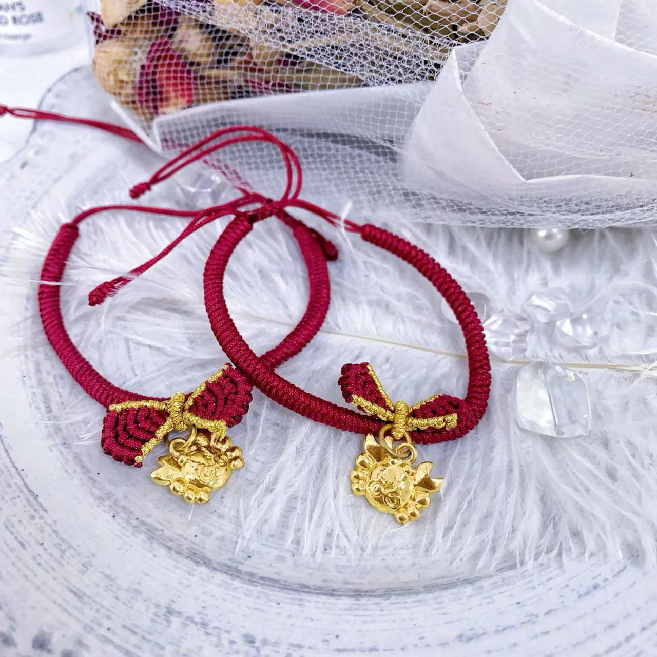 泰国特色手工艺品 瓦摩里庙 招米螃蟹小红绳 详情咨询客服