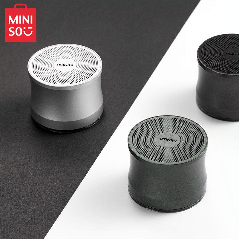 miniso/名创优品 a109金属重低音巧音响炮蓝牙音箱带麦通话迷你小