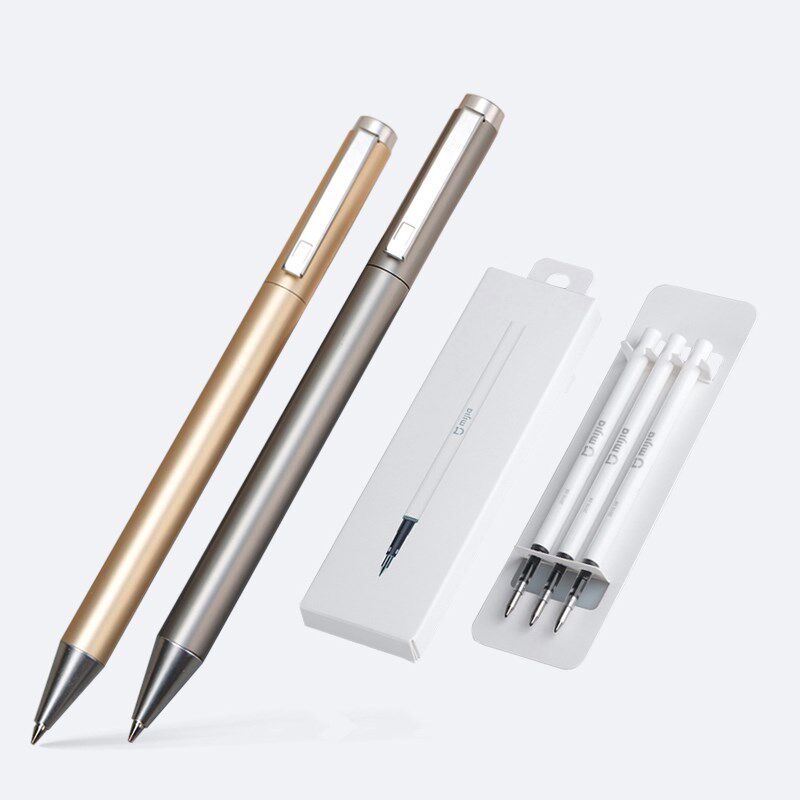 deli metal sign pen pens gold / silver gel pen 0.5mm refils