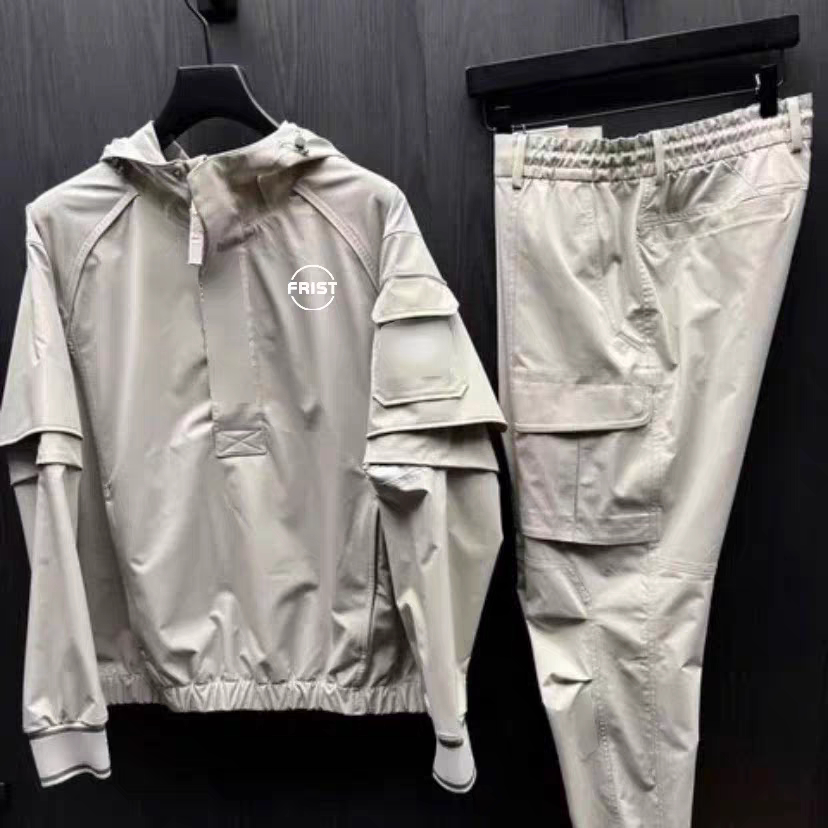 韩国男士高尔夫运动套装春秋季保暖防风速干运动有型连帽长袖外套