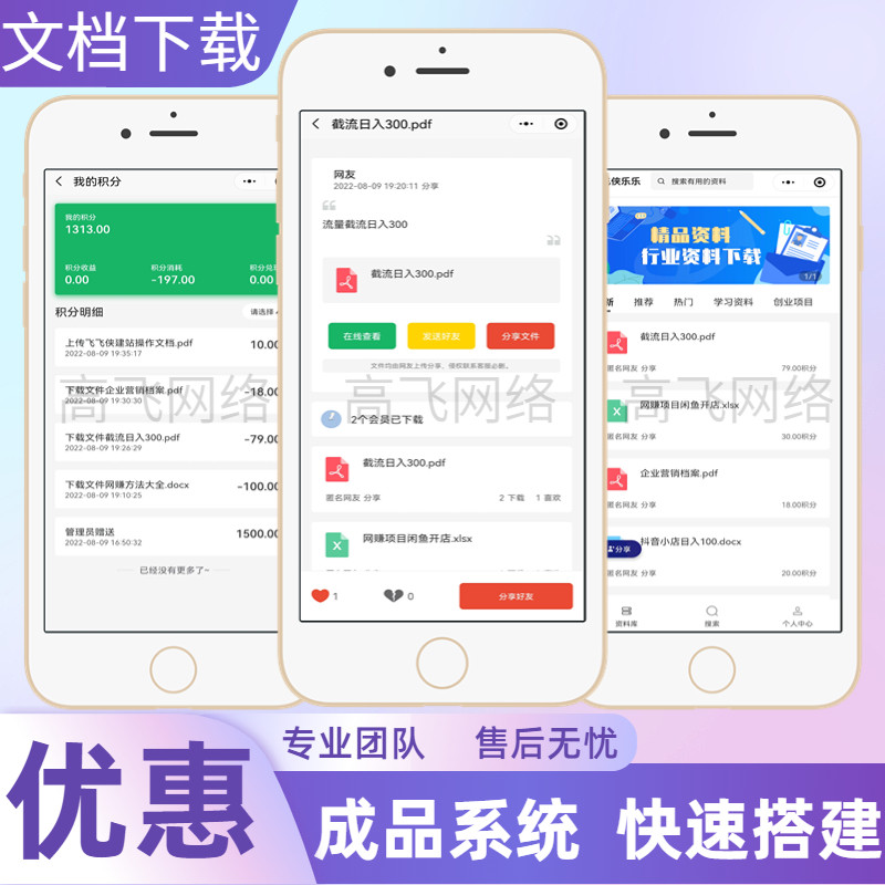 知识付费资料下载流量主文档付费企业形象VI设计