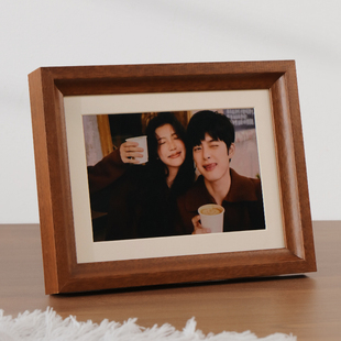 相框实木摆台洗照片做成diy 6寸7寸相册加打印高级感挂墙空框画框