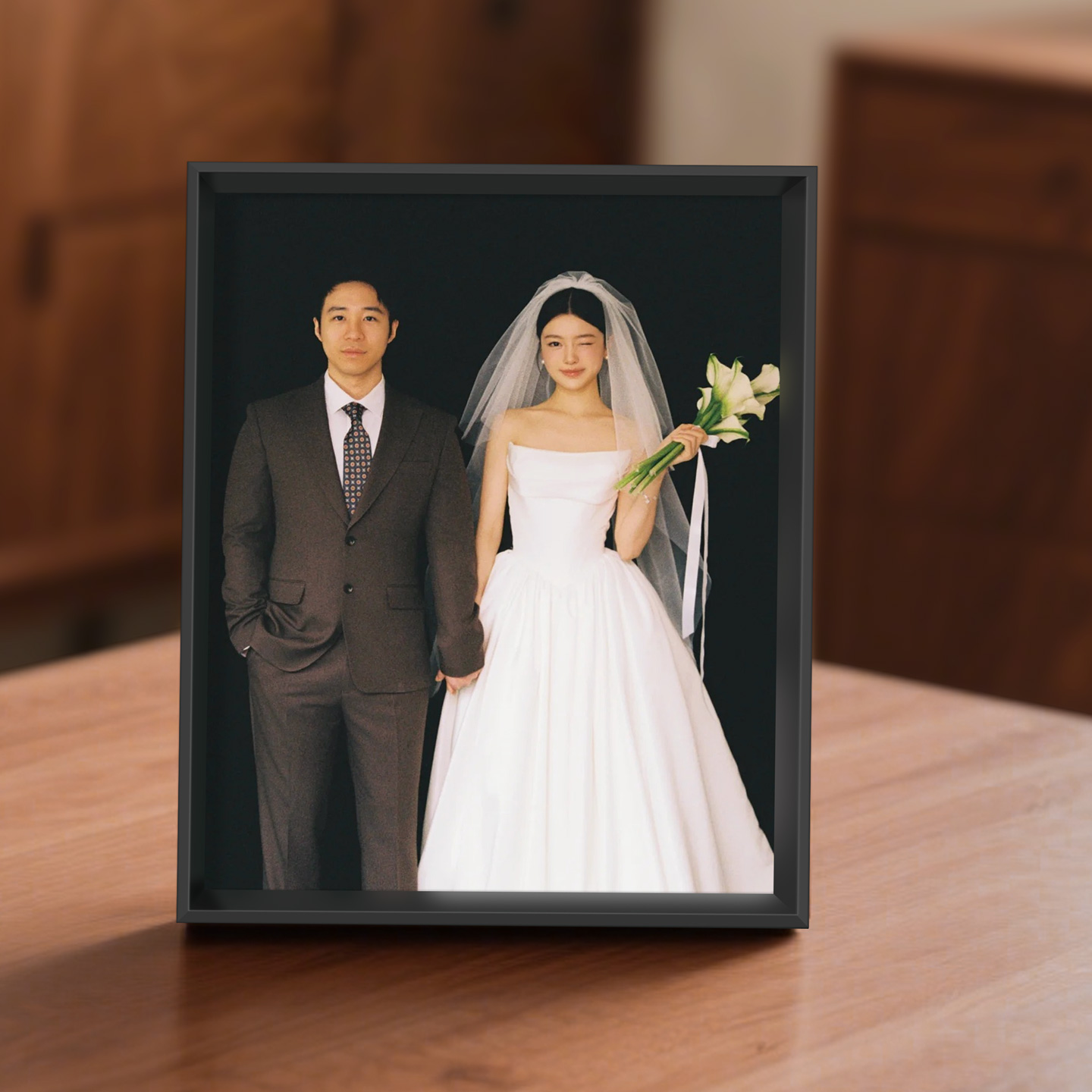 桃智高级感婚纱照相框摆台洗照片