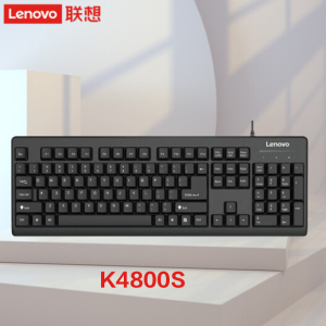 联想（Lenovo）K4800S 有线键盘 电脑办公键盘 笔记本键盘黑色