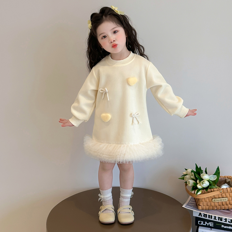 女童卫衣裙秋季儿童蛋糕连衣裙