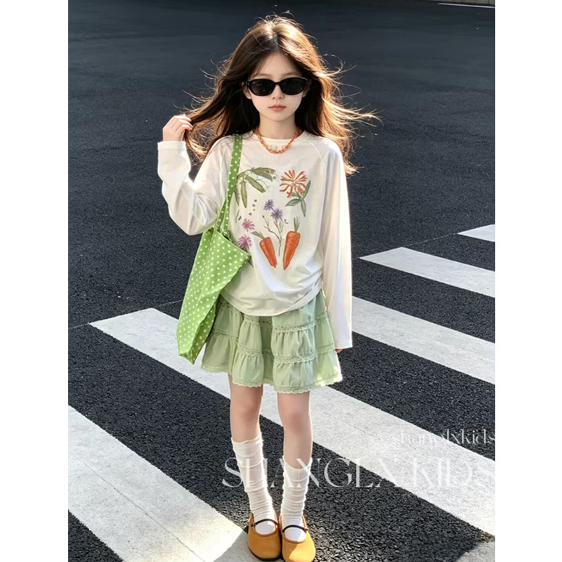 女童t恤套装儿童冰丝夏季防晒图片