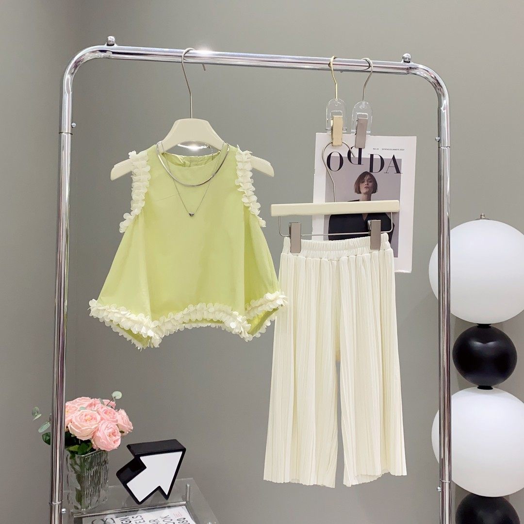 女童套装夏装2025新款洋气儿童休闲时髦夏季背心女孩阔腿裤两件套,童装/婴儿装/亲子装,套装,淘宝优惠券,粉丝福利购,淘宝优惠卷