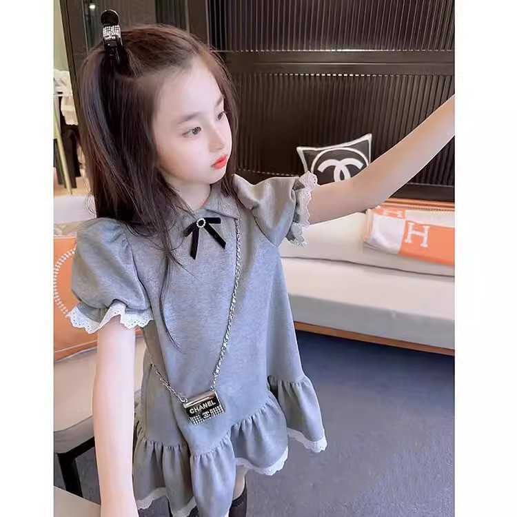 女童夏季套装2025新款女孩连衣裙高级感穿搭儿童裙子t恤短袖夏款