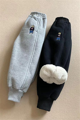 男童裤子加绒加厚冬季一体绒卫裤