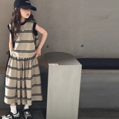 套装 背心阔腿裤 2025新款 大童无袖 两件套 儿童时髦洋气夏装 女童夏季