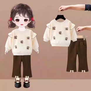 女童早秋装两件套装2025春秋新款儿童卫衣小女孩宝宝洋气休闲网红
