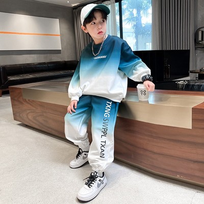 男童秋装套装男孩帅气卫衣两件套