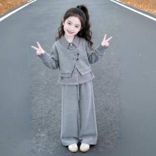 女童春秋套装2026新款儿童洋气时髦秋装中大童女孩韩版休闲两件套