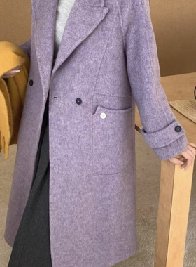 米米店韩系高级感小众设计气质宽松羊毛外套（含80羊毛）YS1-6002